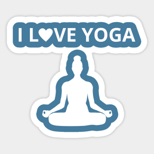 i love yoga Sticker